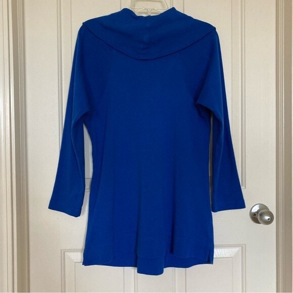 Soft Surrounding Half Zip Blue Pullover Small - Picture 2 of 9